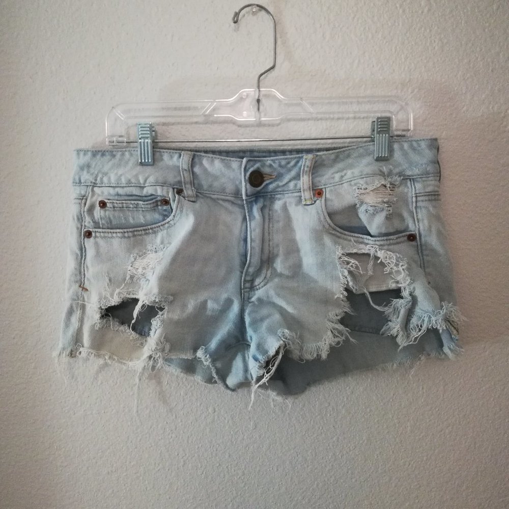 American Eagle Jean Shorts White Washed